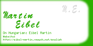martin eibel business card